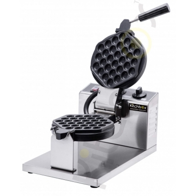 Kitchbox Ticari Endüstriyel Bubble Waffle Makinesi (180 Derece Dönüşlü Profesyonel Model)